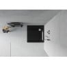 Mexen Flat brodzik kwadratowy slim 100 x 100 cm, czarny, syfon chrom - 40701010