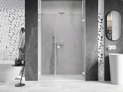 Mexen Lunar-B draaideur voor douche rechts 110 cm, transparant, wit - 832S-110-050-20-00-P