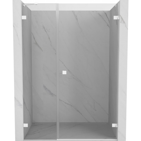 Mexen Lunar-B drzwi prysznicowe uchylne prawe 110 cm, transparent, białe - 832S-110-050-20-00-P