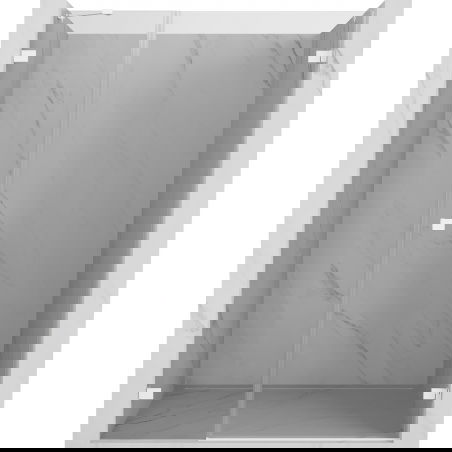 Mexen Lunar-B Duschdrehtr mit Rechtsanschlag 110 cm, transparent, weiß - 832S-110-050-20-00-P