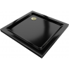Mexen Flat brodzik kwadratowy slim 100 x 100 cm, czarny, syfon złoty- 40701010G