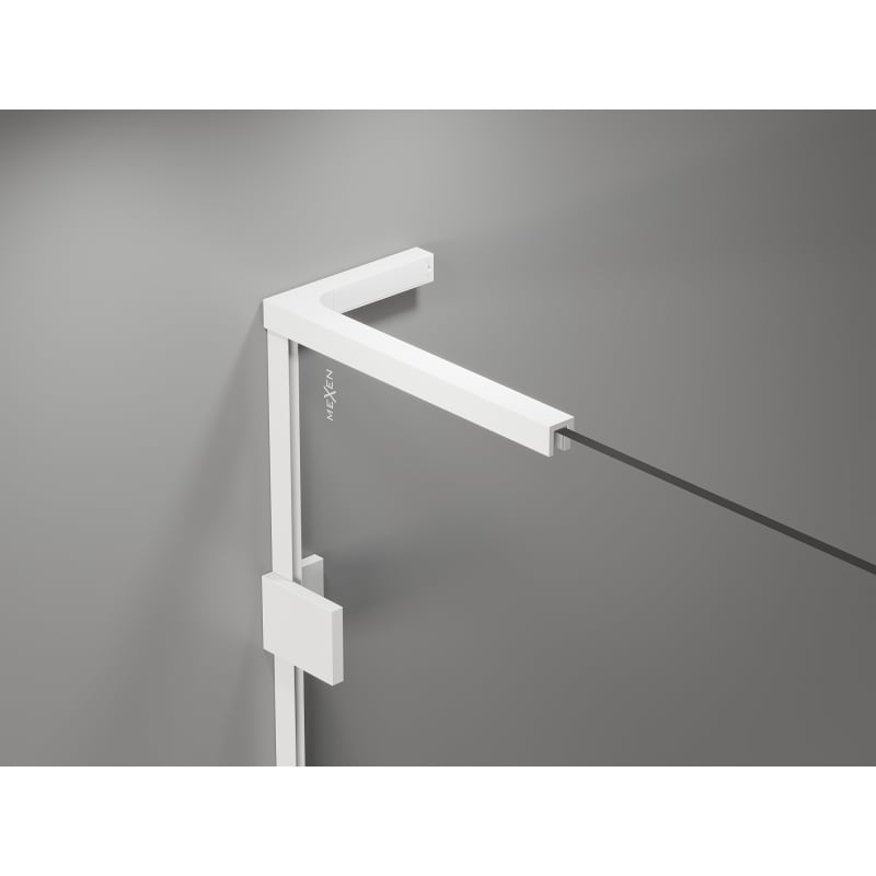 Mexen Lunar-B L porte de douche pivotante droite 115 cm, transparent, blanc - 832SL-115-050-20-00-P