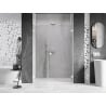 Mexen Lunar-B L porte de douche pivotante droite 120 cm, transparent, blanc - 832SL-120-050-20-00-P