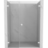 Mexen Lunar-B Duschdrehtür rechts 130 cm, transparent, weiß - 832S-130-050-20-00-P