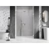 Mexen Lunar-B drzwi prysznicowe uchylne prawe 135 cm, transparent, białe - 832S-135-050-20-00-P
