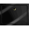 Mexen Flat rectangular slim shower tray 140 x 100 cm, black, gold siphon - 40701014G