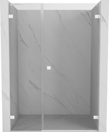 Mexen Lunar-B vrata za tuširanje desna 145 cm, transparentna, bijela - 832S-145-050-20-00-P