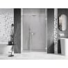 Mexen Lunar-B porte de douche battante droite 150 cm, transparent, blanc - 832S-150-050-20-00-P