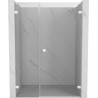Mexen Lunar-B hinged-dušiuks tiivad parempoolsed 150 cm, läbipaistvad, valge - 832S-150-050-20-00-P