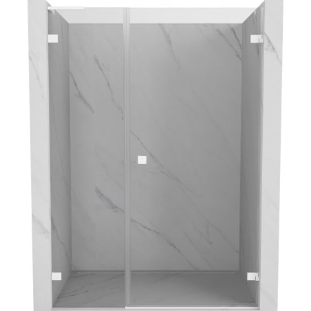 Mexen Lunar-B L porte de douche pivotante droite 140 cm, transparent, blanc - 832SL-140-050-20-00-P