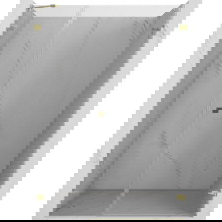 Mexen Lunar-B Duschwand aufklappbar rechts 110 cm, transparent, gold - 832S-110-050-50-00-P