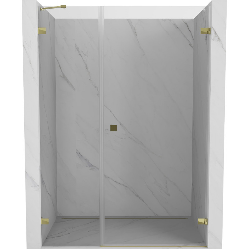Mexen Lunar-B drzwi prysznicowe uchylne prawe 120 cm, transparent, złote - 832S-120-050-50-00-P
