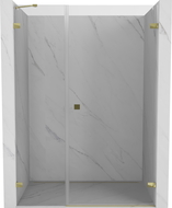 Mexen Lunar-B porte de douche pivotante droite 125 cm, transparentes, dorées - 832S-125-050-50-00-P