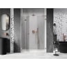 Mexen Lunar-F L folding shower door left 150 cm, transparent, brushed copper - 836SL-150-050-65-00-L