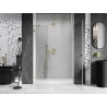Mexen Lunar-B desna zaokretna tuš vrata 130 cm, prozirna, zlatna - 832S-130-050-50-00-P