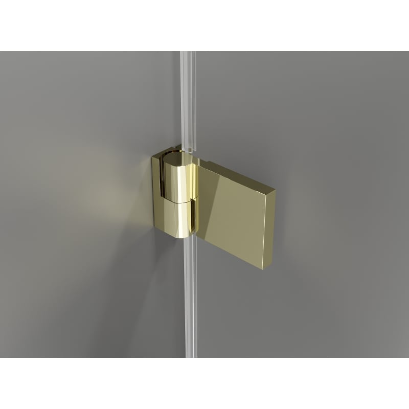 Mexen Lunar-B drzwi prysznicowe uchylne prawe 135 cm, transparent, złote - 832S-135-050-50-00-P