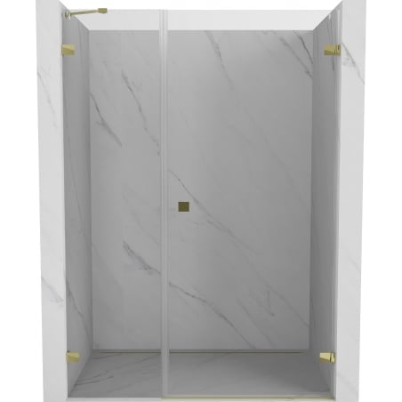Mexen Lunar-B drzwi prysznicowe uchylne prawe 145 cm, transparent, złote - 832S-145-050-50-00-P