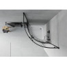 Mexen Rio cabine de douche semi-circulaire 70 x 70 cm, rayures noires, noire + receveur, blanc - 863-070-070-70-20-4710