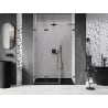 Mexen Lunar-F L left folding shower door 135 cm, transparent, brushed gun gray - 836SL-135-050-66-00-L