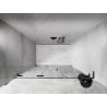 Mexen Lunar-F L porte de douche pliante gauche 140 cm, transparent, gris fusil brossé - 836SL-140-050-66-00-L