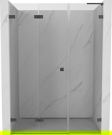 Mexen Lunar-F L porte de douche pliantes gauche 150 cm, transparent, gris fusil brossé - 836SL-150-050-66-00-L