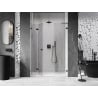 Mexen Lunar-F L porte de douche pliantes gauche 150 cm, transparent, gris fusil brossé - 836SL-150-050-66-00-L