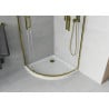 Mexen Rio halfronde douchecabine 90 x 90 cm, transparant, goud + Flat douchebak, wit - 863-090-090-50-00-4110G