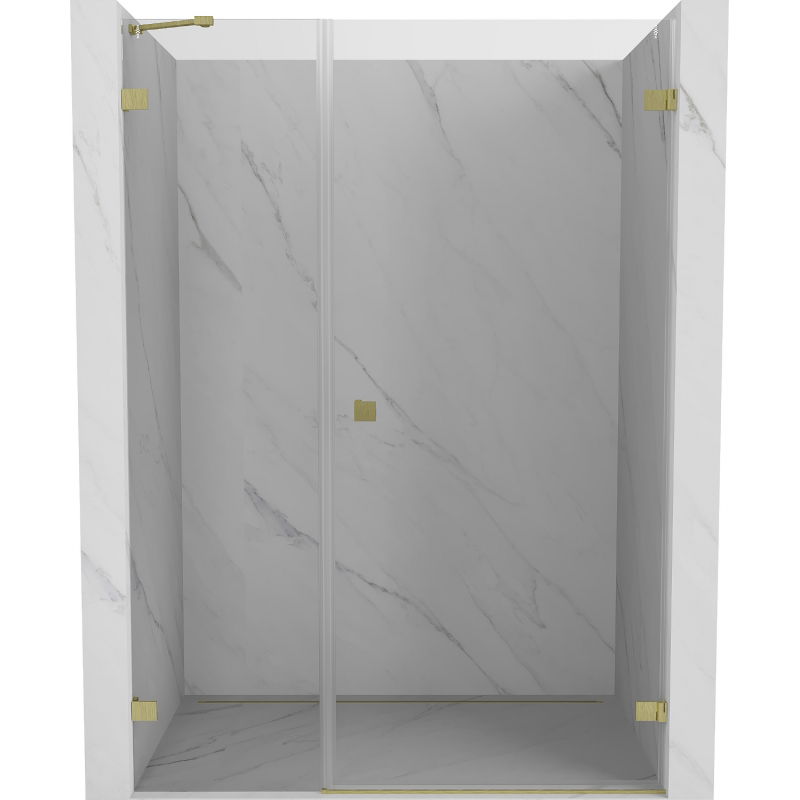Mexen Lunar-B Duschdrehtür rechts 110 cm, transparent, gebürstetes Gold - 832S-110-050-55-00-P