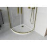 Mexen Rio halfronde douchecabine 90 x 90 cm, transparant, goud + Flat douchebak, wit - 863-090-090-50-00-4110G