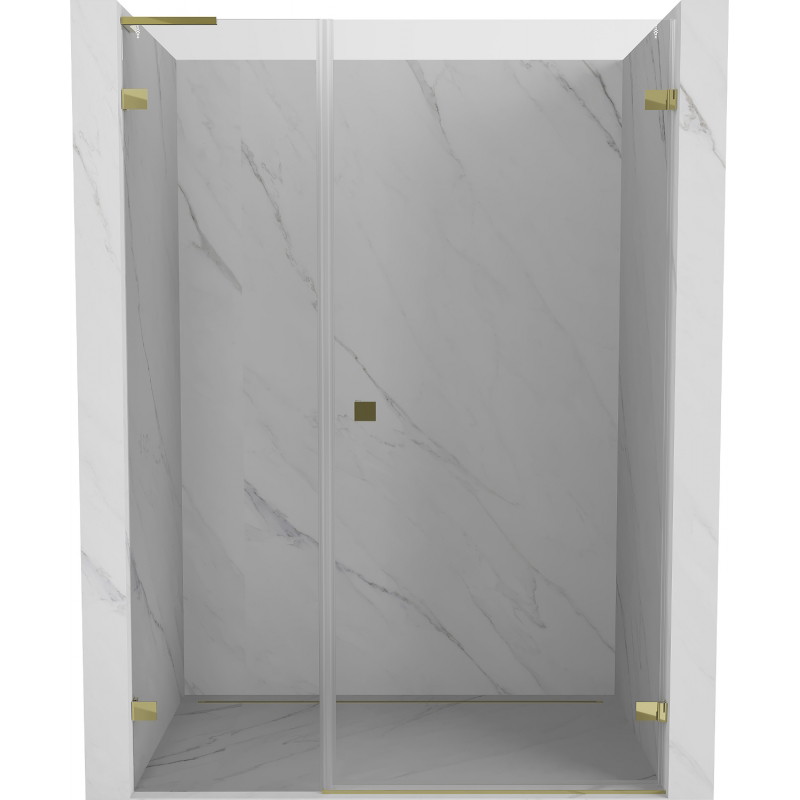 Mexen Lunar-B L drzwi prysznicowe uchylne prawe 125 cm, transparent, złote - 832SL-125-050-50-00-P