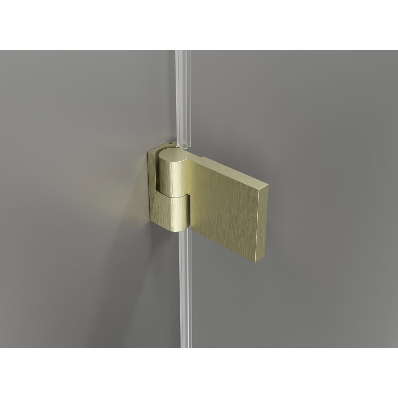 Mexen Lunar-B Right Hinged Shower Door 115 cm, Transparent, Brushed Gold - 832S-115-050-55-00-P