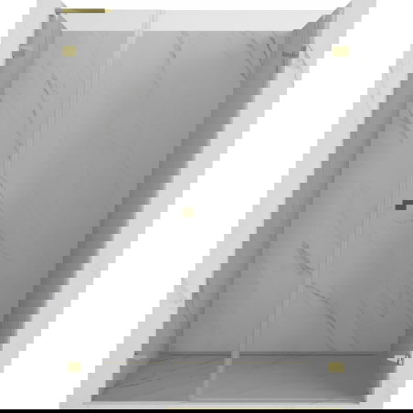 Mexen Lunar-B L riets Duschdier riets ugewieft 140 cm, transparent, gëllen - 832SL-140-050-50-00-P