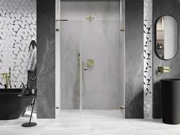 Mexen Lunar-B L Duschflügeltür rechts 140 cm, transparent, gold - 832SL-140-050-50-00-P