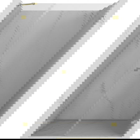 Mexen Lunar-B desna krilna tuš vrata 120 cm, prozorna, zlato krtačena - 832S-120-050-55-00-P