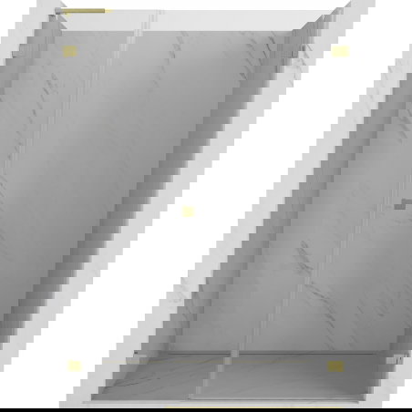 Mexen Lunar-B L prhašna vrata tuša desna 120 cm, prosojna, brušena zlata - 832SL-120-050-55-00-P