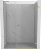Mexen Lunar-B L porte de douche pivotante droite 125 cm, transparent, or brossé - 832SL-125-050-55-00-P
