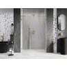 Mexen Lunar-B L porte de douche pivotante droite 130 cm, transparent, or brossé - 832SL-130-050-55-00-P