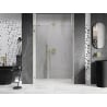 Mexen Lunar-B Duschkabinentür, schwenkbar, rechts 140 cm, transparent, gebürstet gold - 832S-140-050-55-00-P