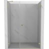 Mexen Lunar-B Duschkabinentür, schwenkbar, rechts 140 cm, transparent, gebürstet gold - 832S-140-050-55-00-P