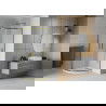 Mexen Rio cabina doccia semicircolare 90 x 90 cm, ghiacciata, oro + piatto doccia Flat, bianco - 863-090-090-50-30-4110G