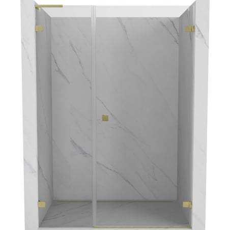Mexen Lunar-B L drzwi prysznicowe uchylne prawe 140 cm, transparent, złote szczotkowane - 832SL-140-050-55-00-P