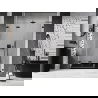 Mexen Lunar-F L Falttüren für Duschabdichtung links 130 cm, transparent, schwarz - 836SL-130-050-70-00-L