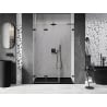 Mexen Lunar-F L folding shower door left 130 cm, transparent, black - 836SL-130-050-70-00-L