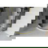 Mexen Rio halfronde douchecabine 80 x 80 cm, grafiet, goud + Flat douchebak, wit - 863-080-080-50-40-4110G