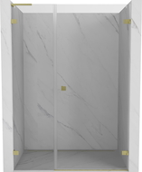 Mexen Lunar-B L porte de douche battante droite 150 cm, transparent, or brossé - 832SL-150-050-55-00-P