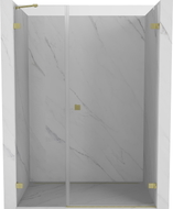 Mexen Lunar-B zakretna desna tuš vrata 150 cm, prozirna, zlatna brušena - 832S-150-050-55-00-P