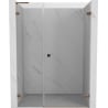 Mexen Lunar-B L portes de douche battantes droites 110 cm, transparent, or rose - 832SL-110-050-60-00-P