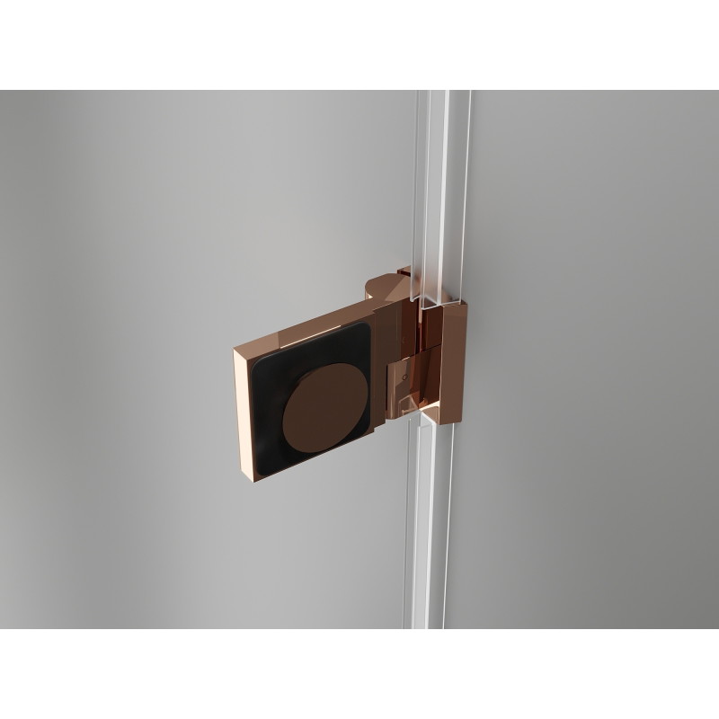Mexen Lunar-B L dušinurga uksed, hingedega parempoolne 120 cm, läbipaistev, roosa kuld - 832SL-120-050-60-00-P