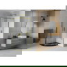 Mexen Rio polkrožna tuš kabina 80 x 80 cm, prozorna, zlata + Flat kad, črna - 863-080-080-50-00-4170G