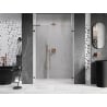 Mexen Lunar-B L 130 cm Right Hinged Shower Door, Transparent, Rose Gold - 832SL-130-050-60-00-P